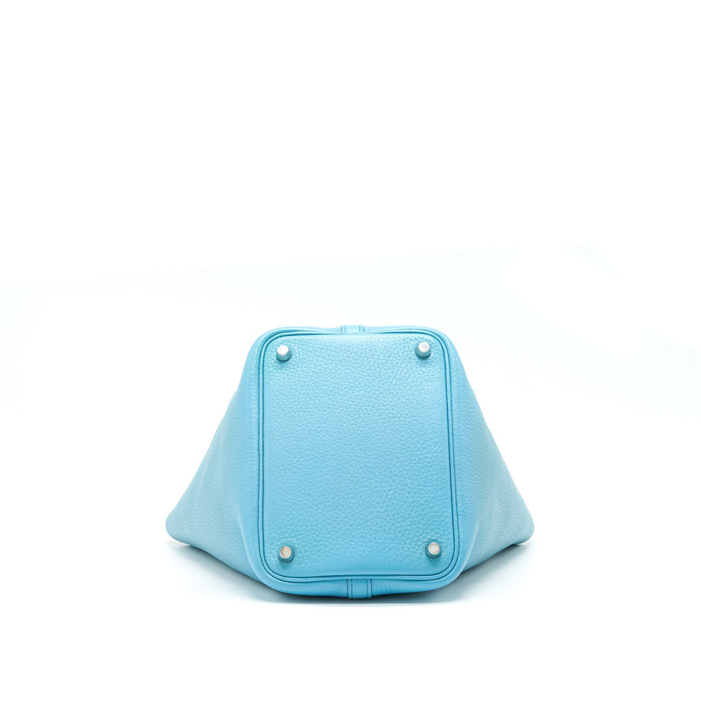 HERMES PICOTIN 18 LOCK BAG BLUE TOLL SHW