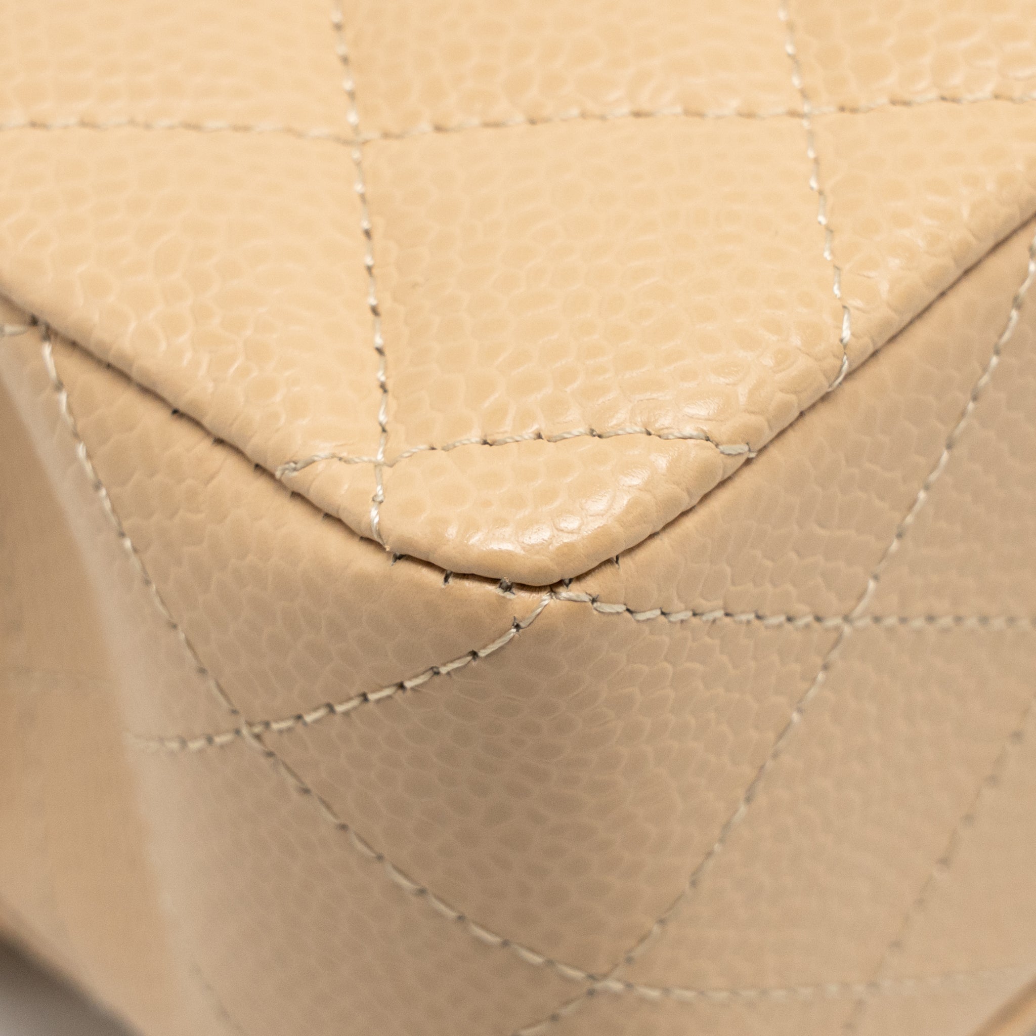 CHANEL SMALL CLASSIC DOUBLE FLAP BAG CAVIAR BEIGE SHW (MICROCHIP) (Copy)