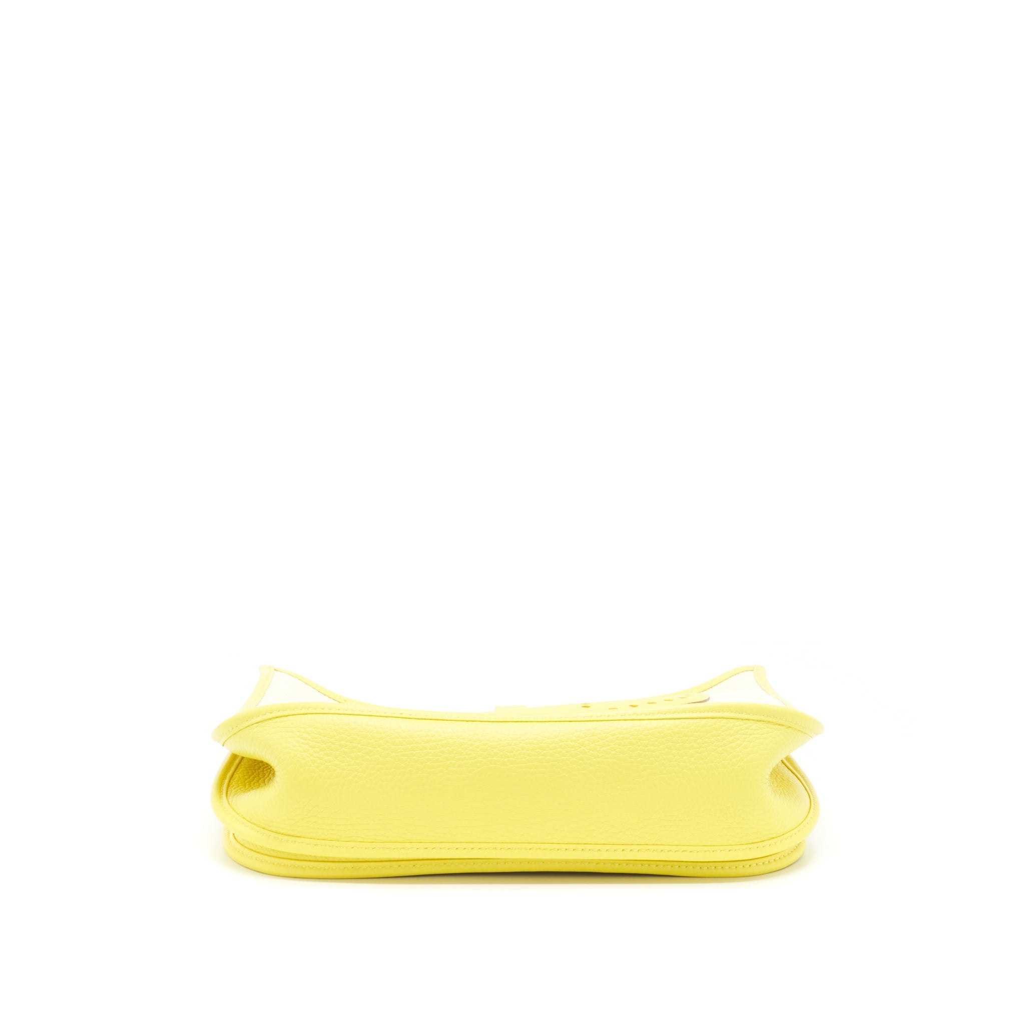 HERMES EVELYNE 29 CANVAS AND LEATHER ECRU / CITRON / LIME