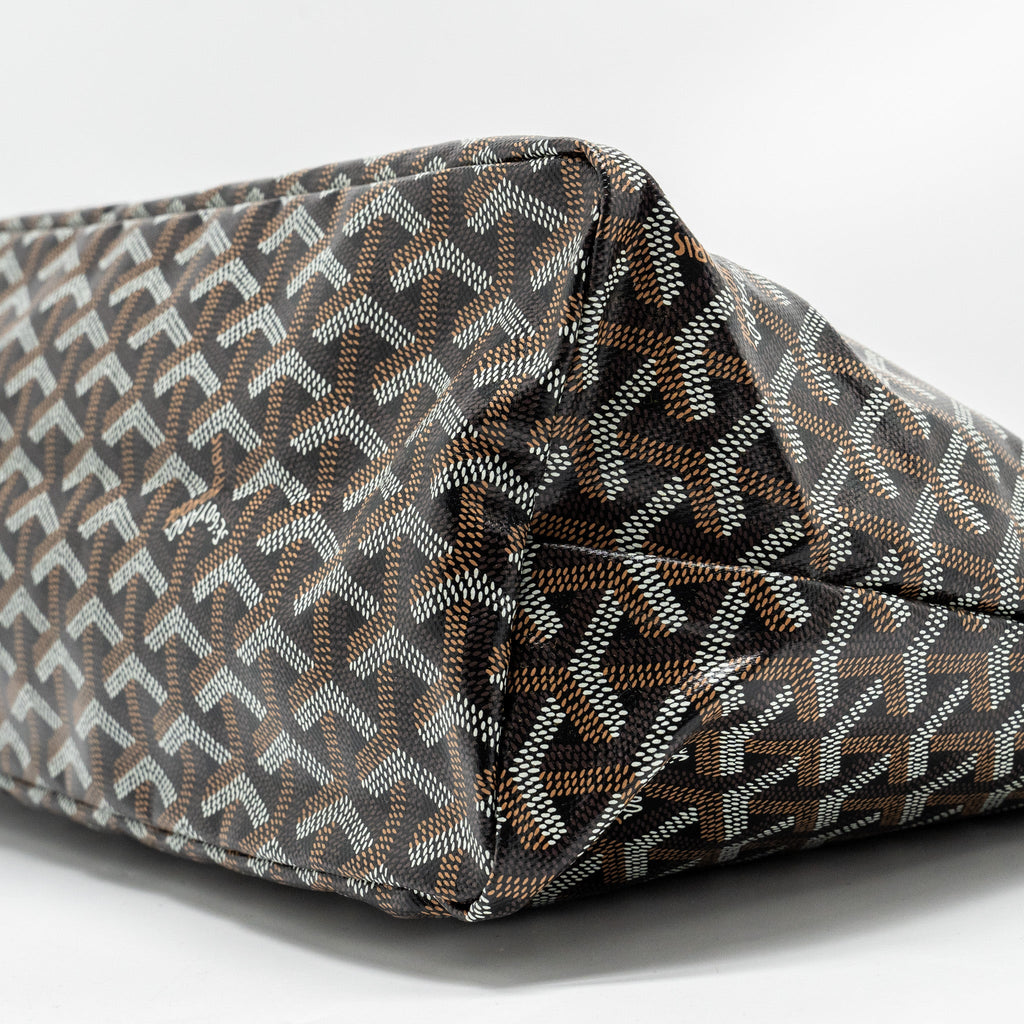 GOYARD BOHEME HOBO BAG GOYARDINE CANVAS/CALFSKIN BROWN SHW