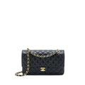 CHANEL MEDIUM CLASSIC DOUBLE FLAP BAG CAVIAR BLACK GHW (MICROCHIP)