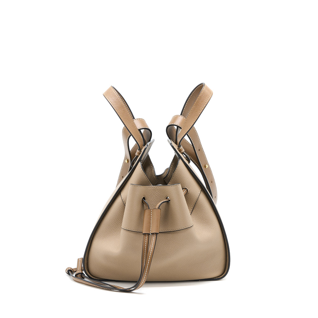 LOEWE SMALL HAMMOCK CALFSKIN SAND GHW