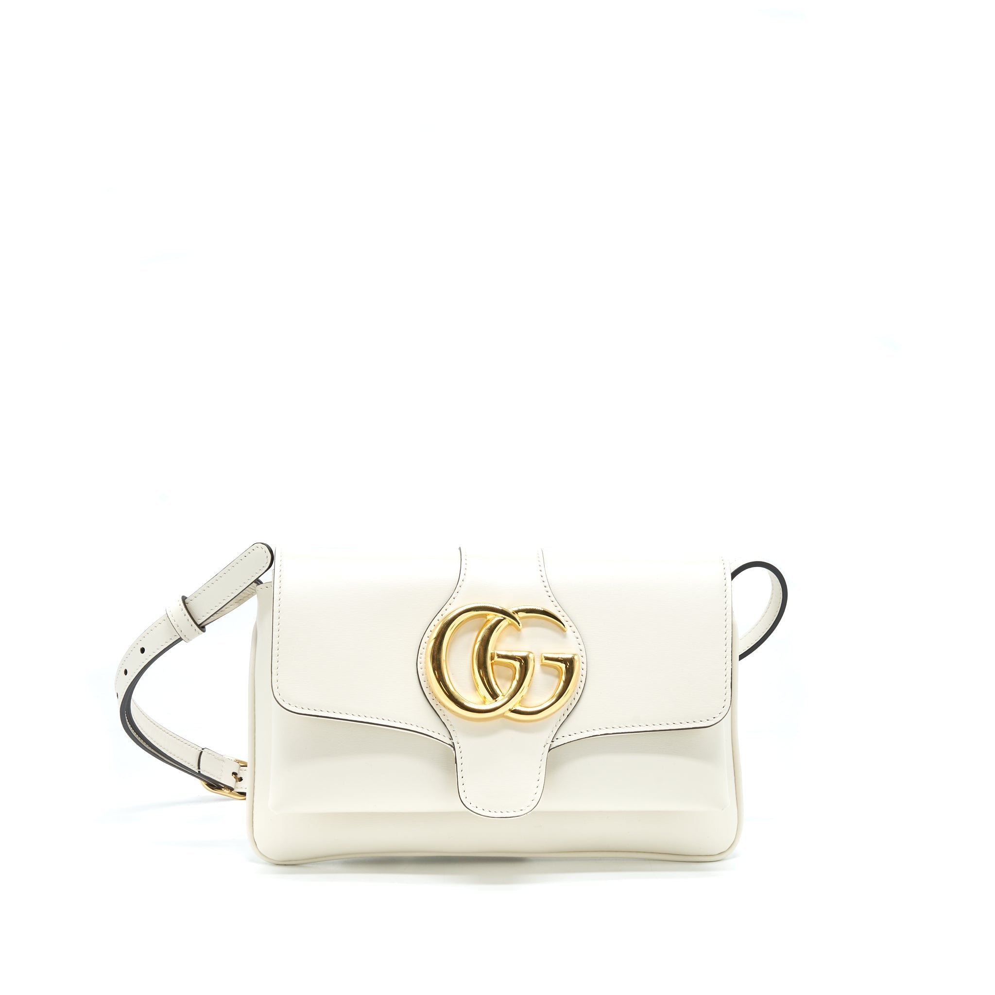 GUCCI SMALL ARLI FLAP BAG CREAM WITH GHW