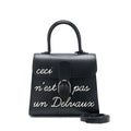 DELVAUX L’HUMOUR BRILLANT CECI N'EST PAS UN DELVAUX BAG BLACK