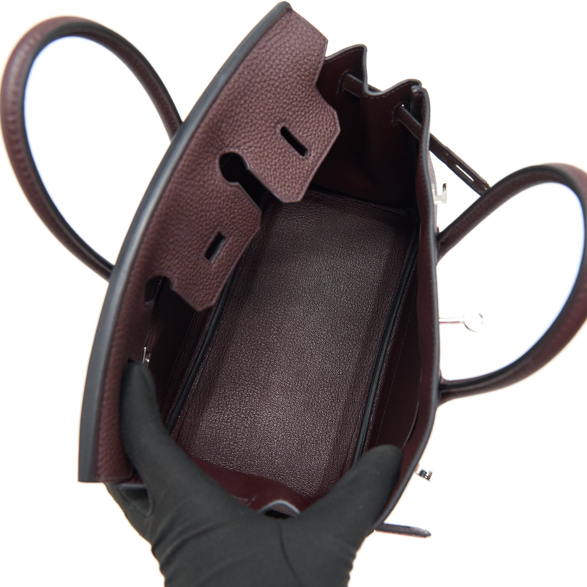 HERMES BIRKIN 25 0G ROUGE SELLIER TOGO LEATHER SHW