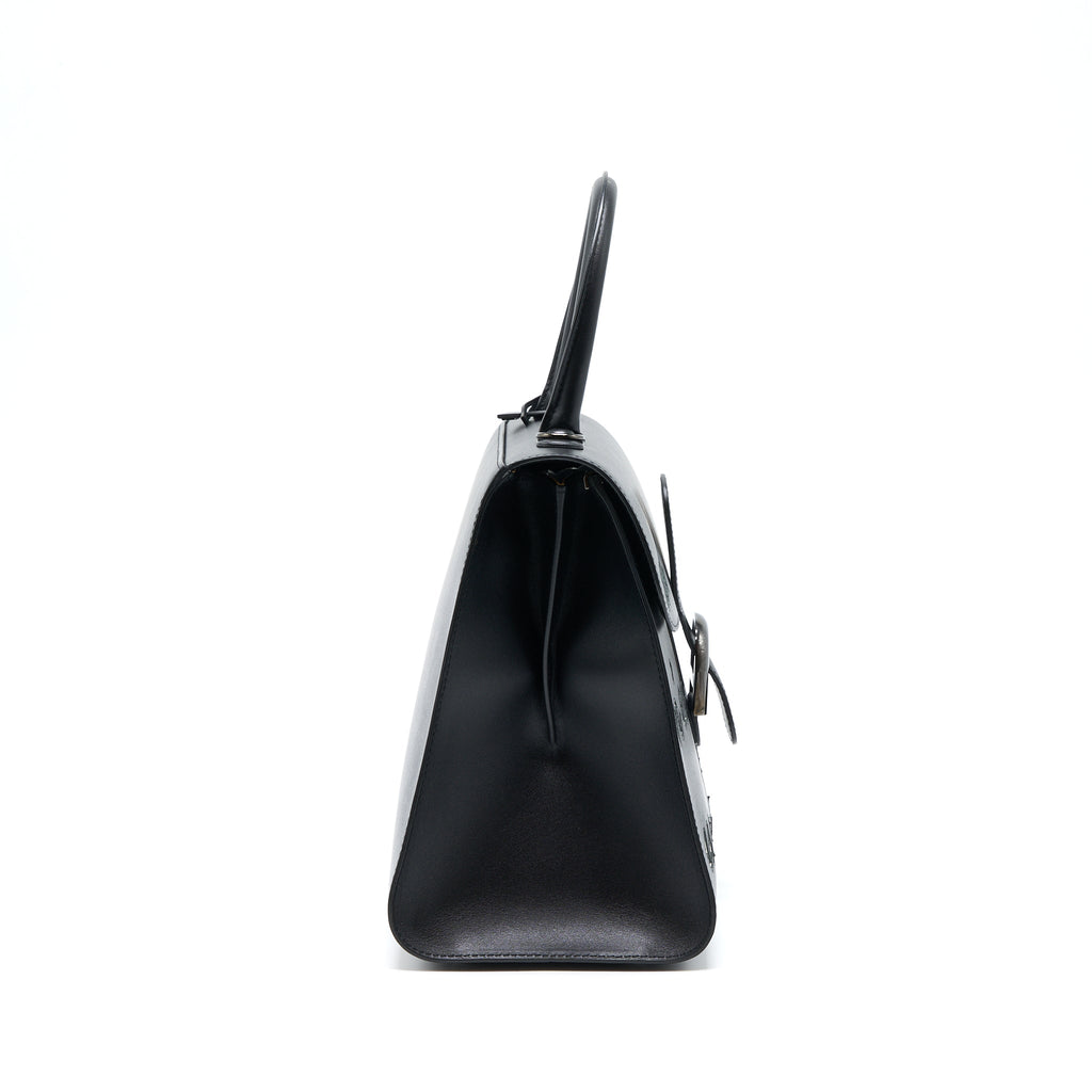 DELVAUX L’HUMOUR BRILLANT CECI N'EST PAS UN DELVAUX BAG BLACK