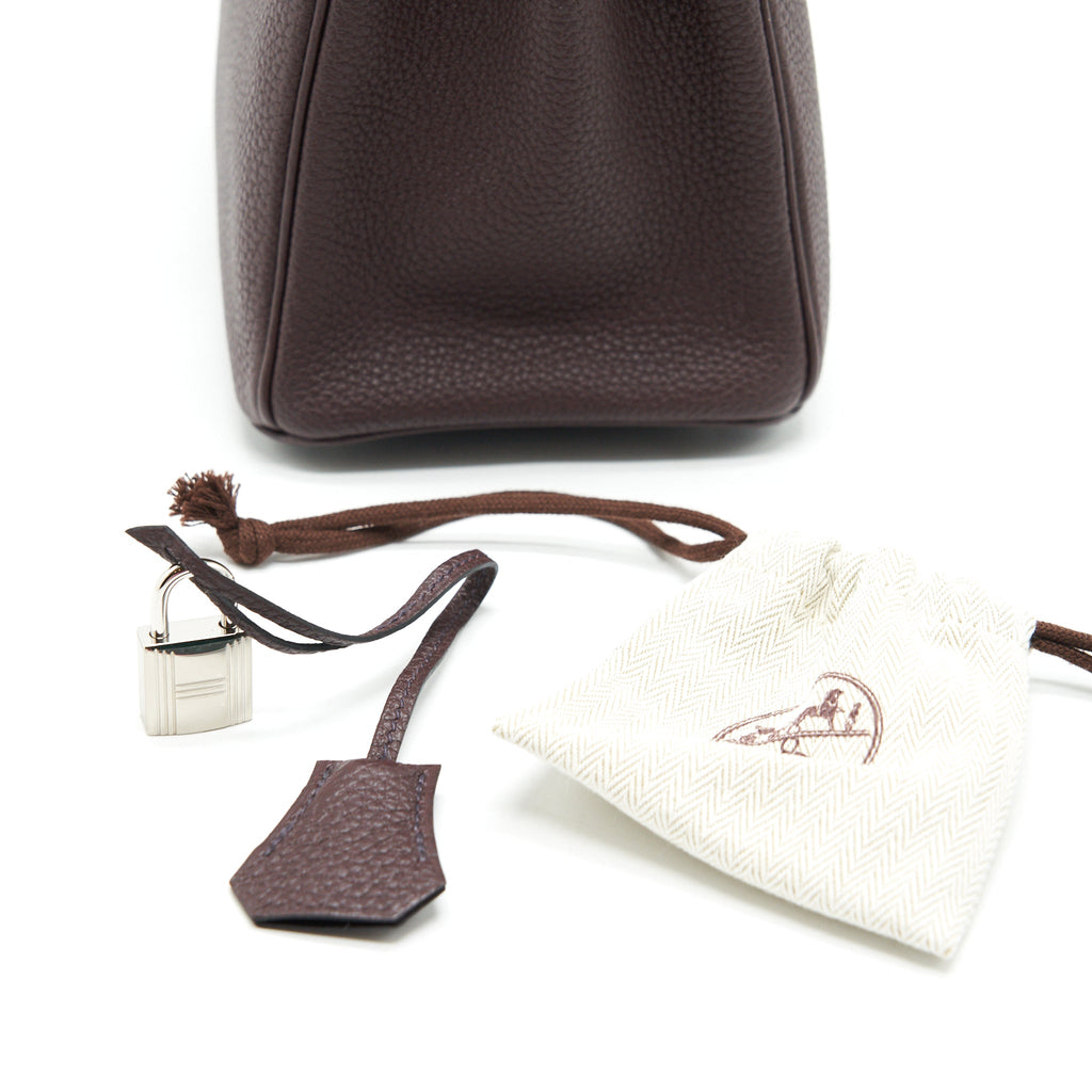 HERMES BIRKIN 25 0G ROUGE SELLIER TOGO LEATHER SHW