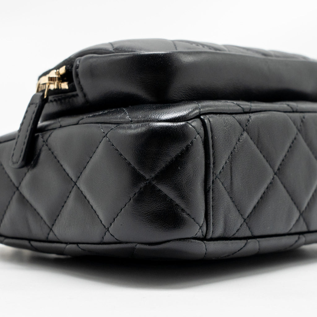 CHANEL 25C CAMERA BAG LAMBSKIN BLACK LGHW (MICROCHIP)