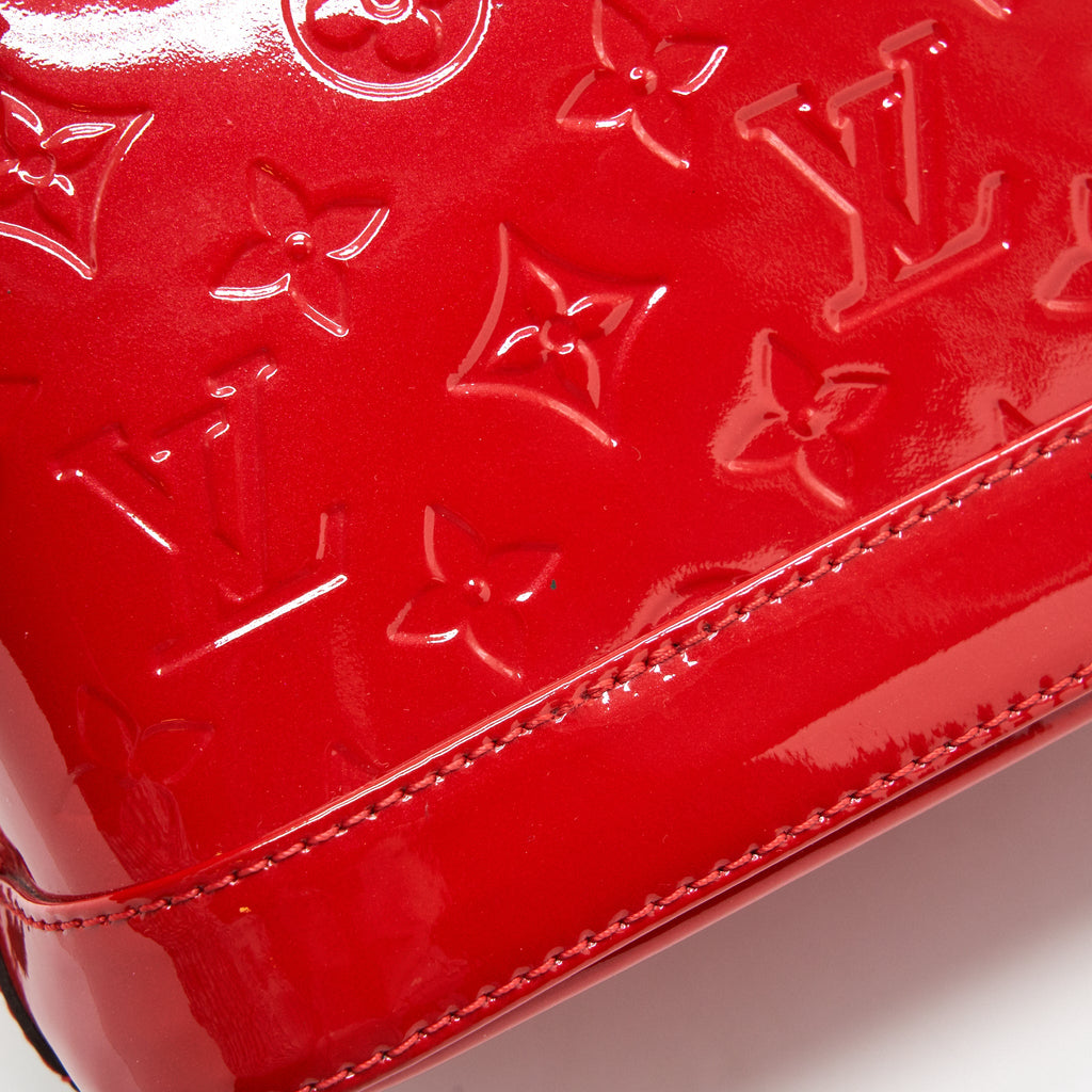 LOUIS VUITTON ALMA BB IN PATENT LEATHER RED