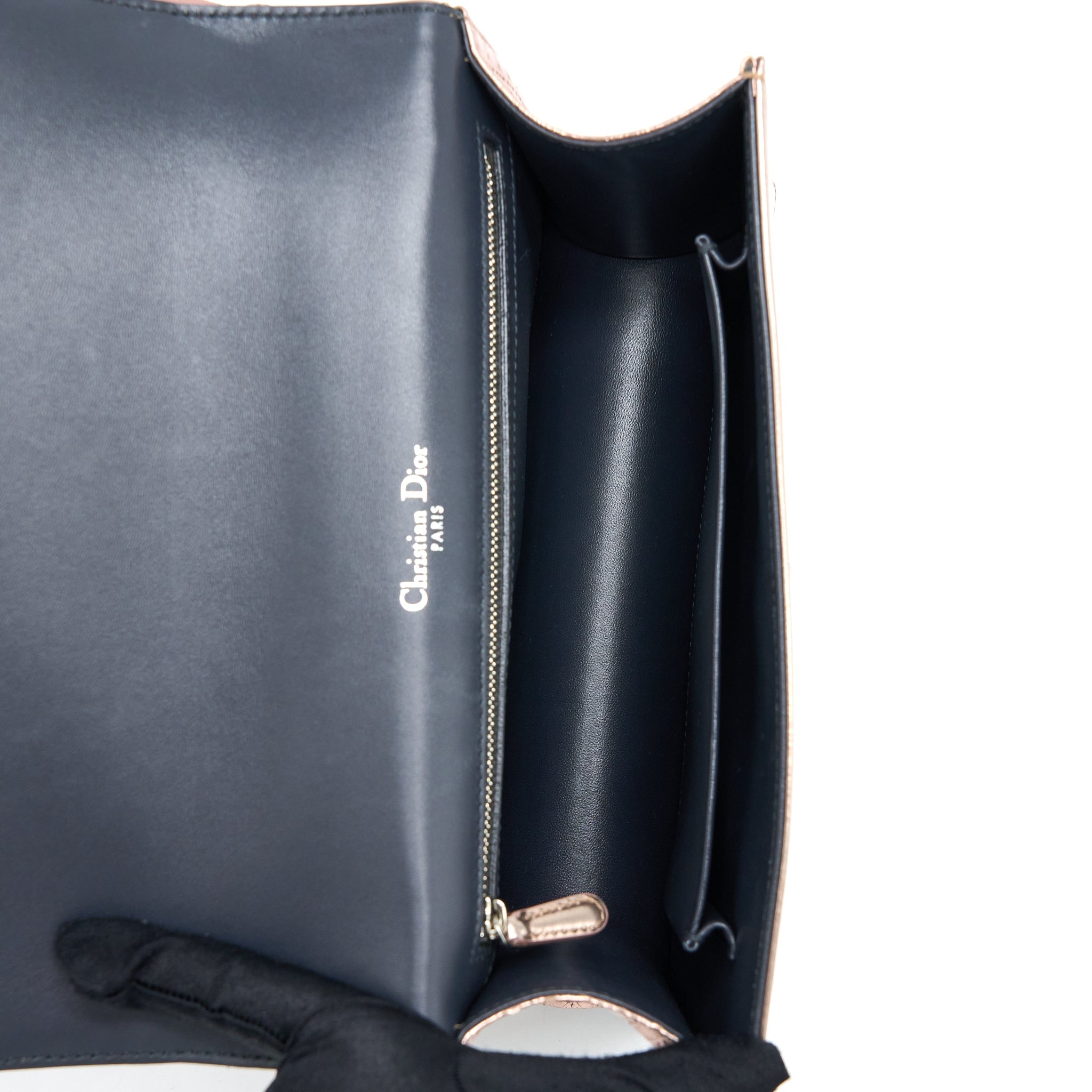 DIOR MEDIUM DIORAMA CANNAGE CALFSKIN METALLIC PINK SHW