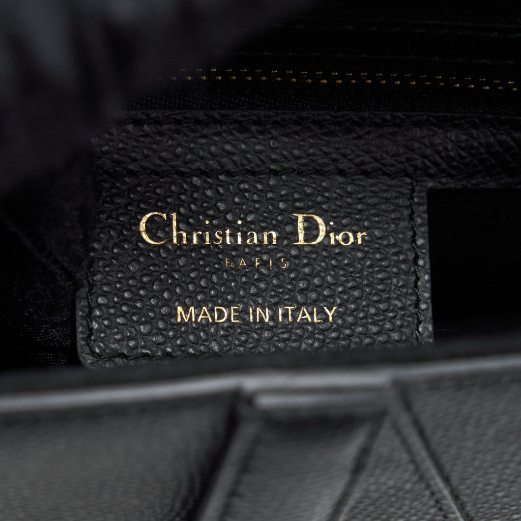 DIOR MEDIUM SADDLE BAG GRAINED CALFSKIN BLACK GHW