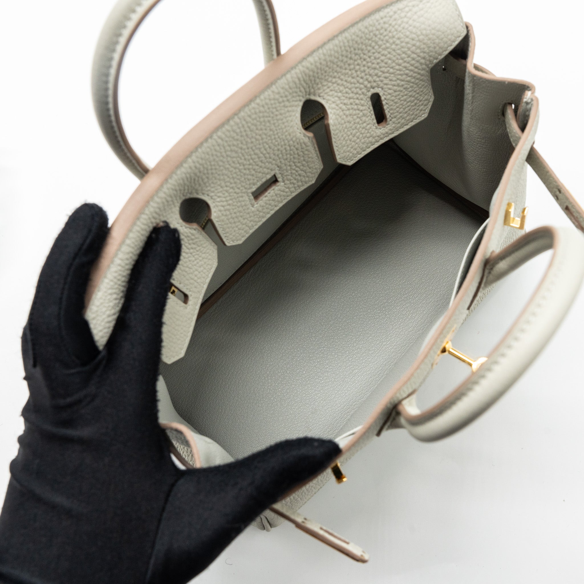 HERMES BIRKIN 25 TOGO GRIS PERLE GHW