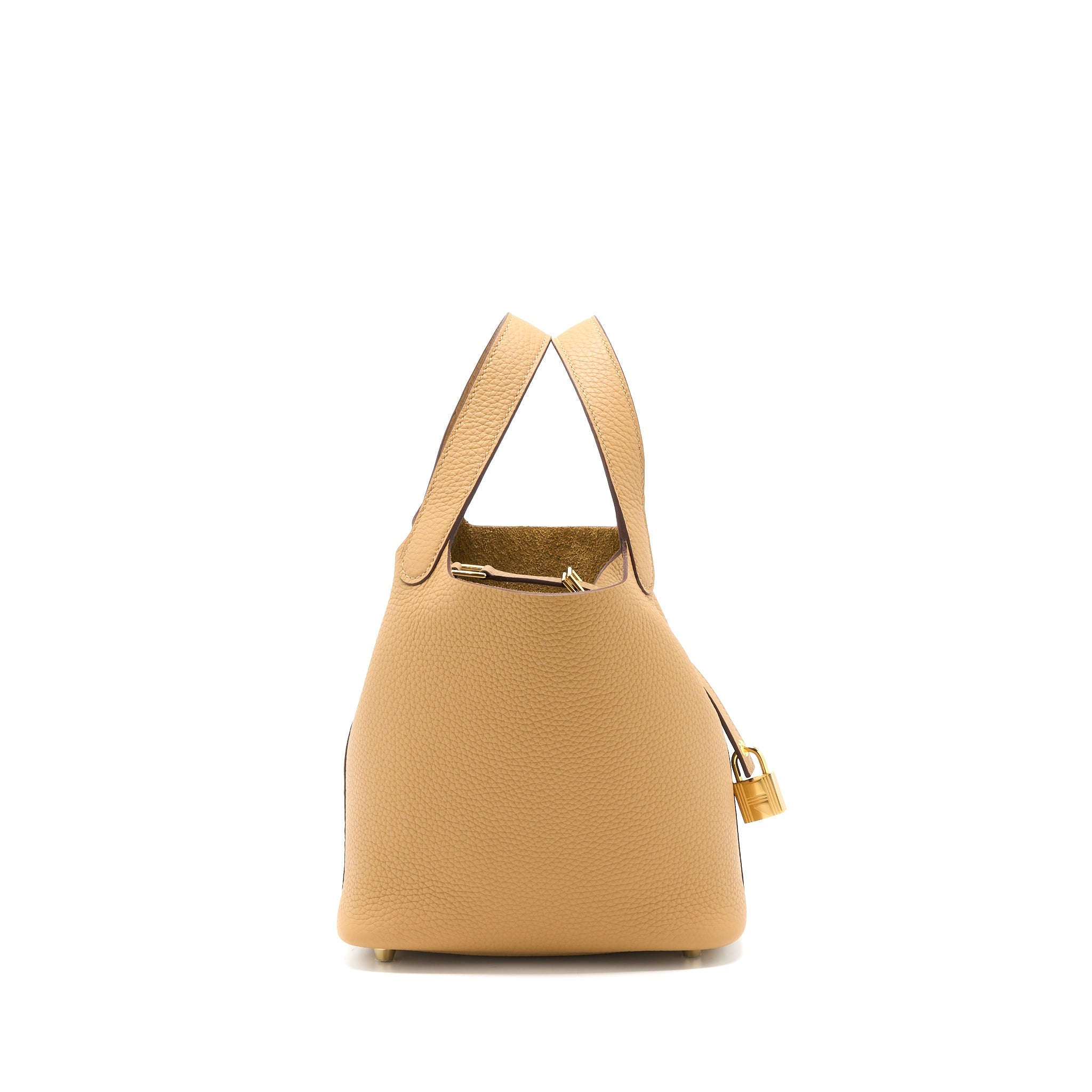 HERMES PICOTIN 18 LOCK BAG CLEMENCE 4B BISCUIT GHW