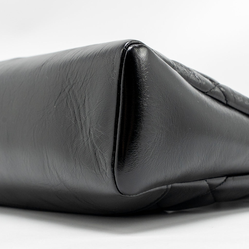 CHANEL MEDIUM 31 BAG SHINY LAMBSKIN BLACK LGHW (MICROCHIP)