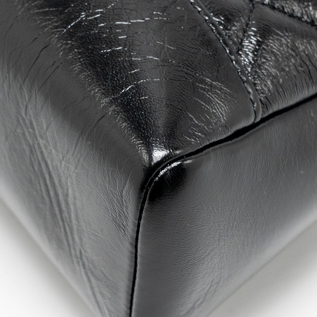 CHANEL MEDIUM 31 BAG SHINY LAMBSKIN BLACK LGHW (MICROCHIP)