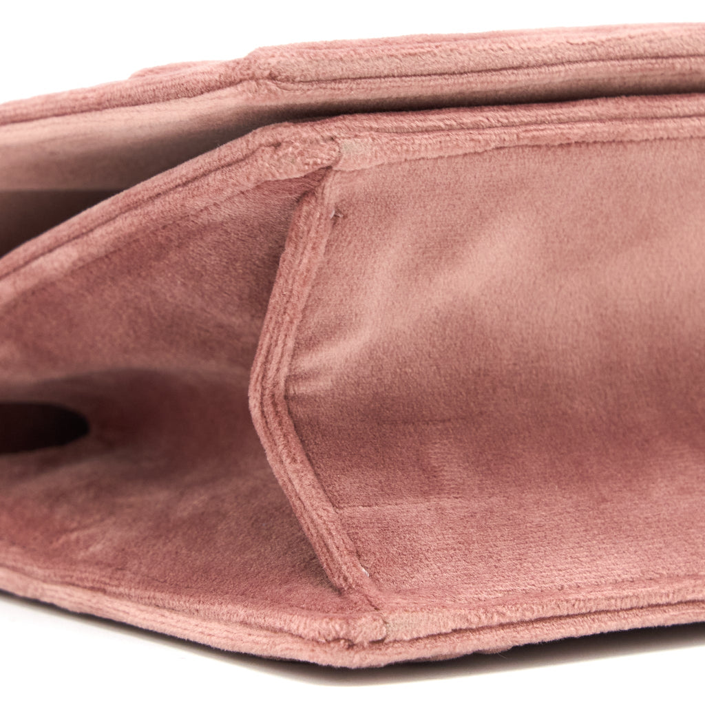 DIOR SMALL DIORAMA VELVET DARK PINK LGHW