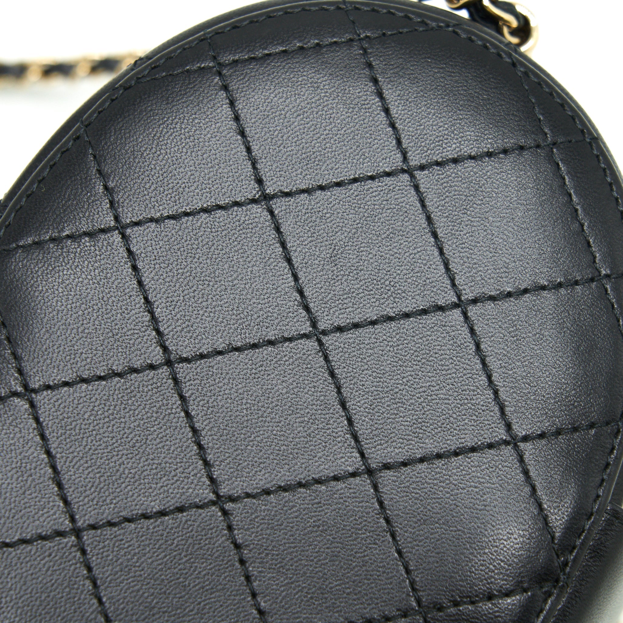 CHANEL SMALL VANITY WITH CHAIN LAMBSKIN BLACK LGHW