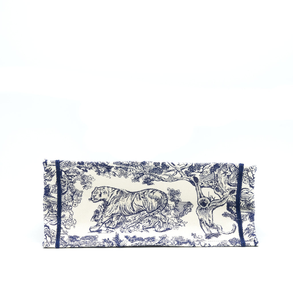 DIOR SMALL BOOK TOTE TOILE DE JOUY NAVY
