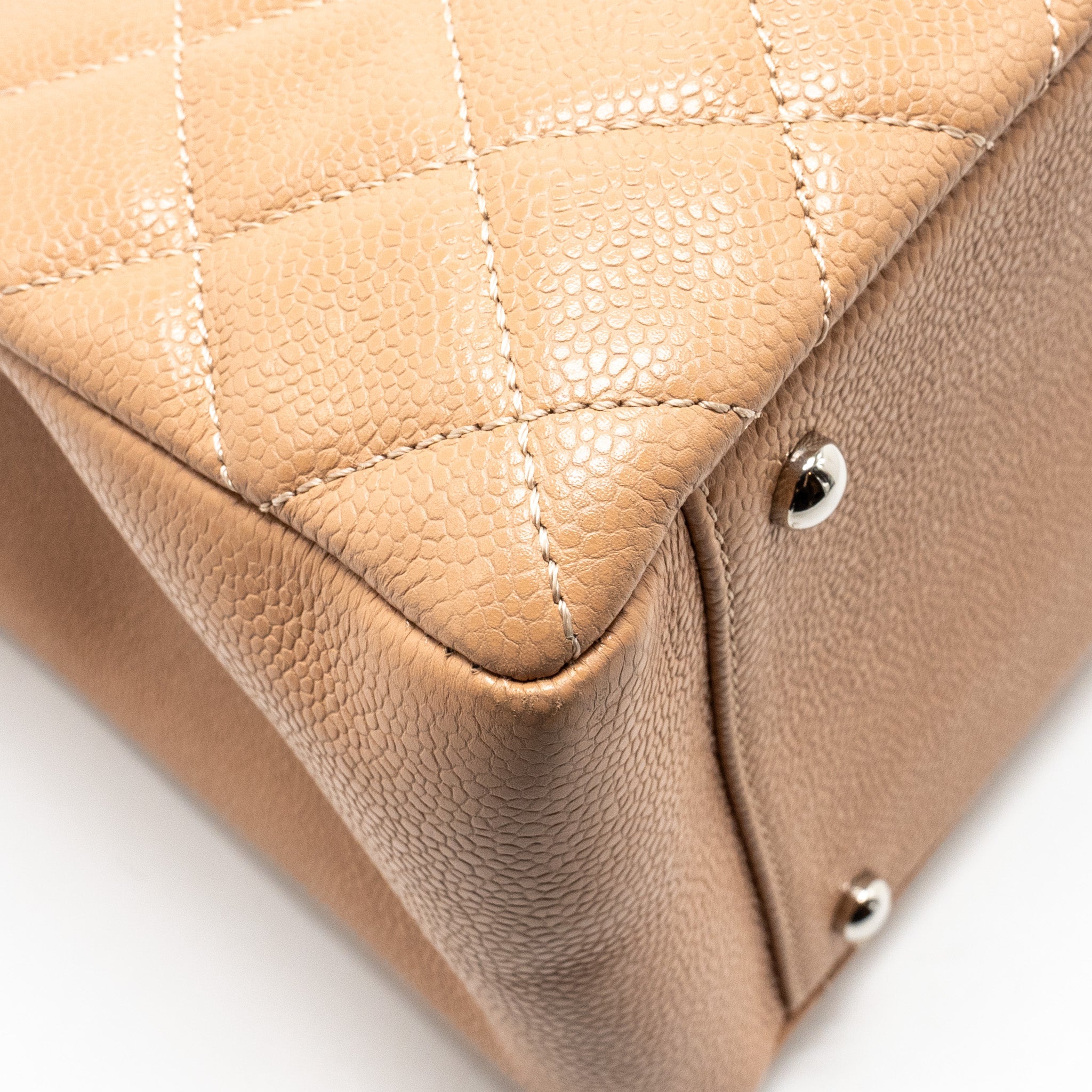 CHANEL XL GRAND SHOPPING TOTE BAG CAVIAR DARK BEIGE SHW