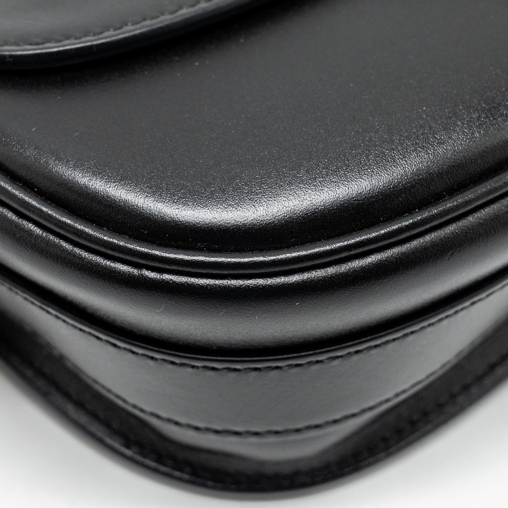 DIOR BOBBY EAST-WEST BAG BOX CALFSKIN BLACK GHW