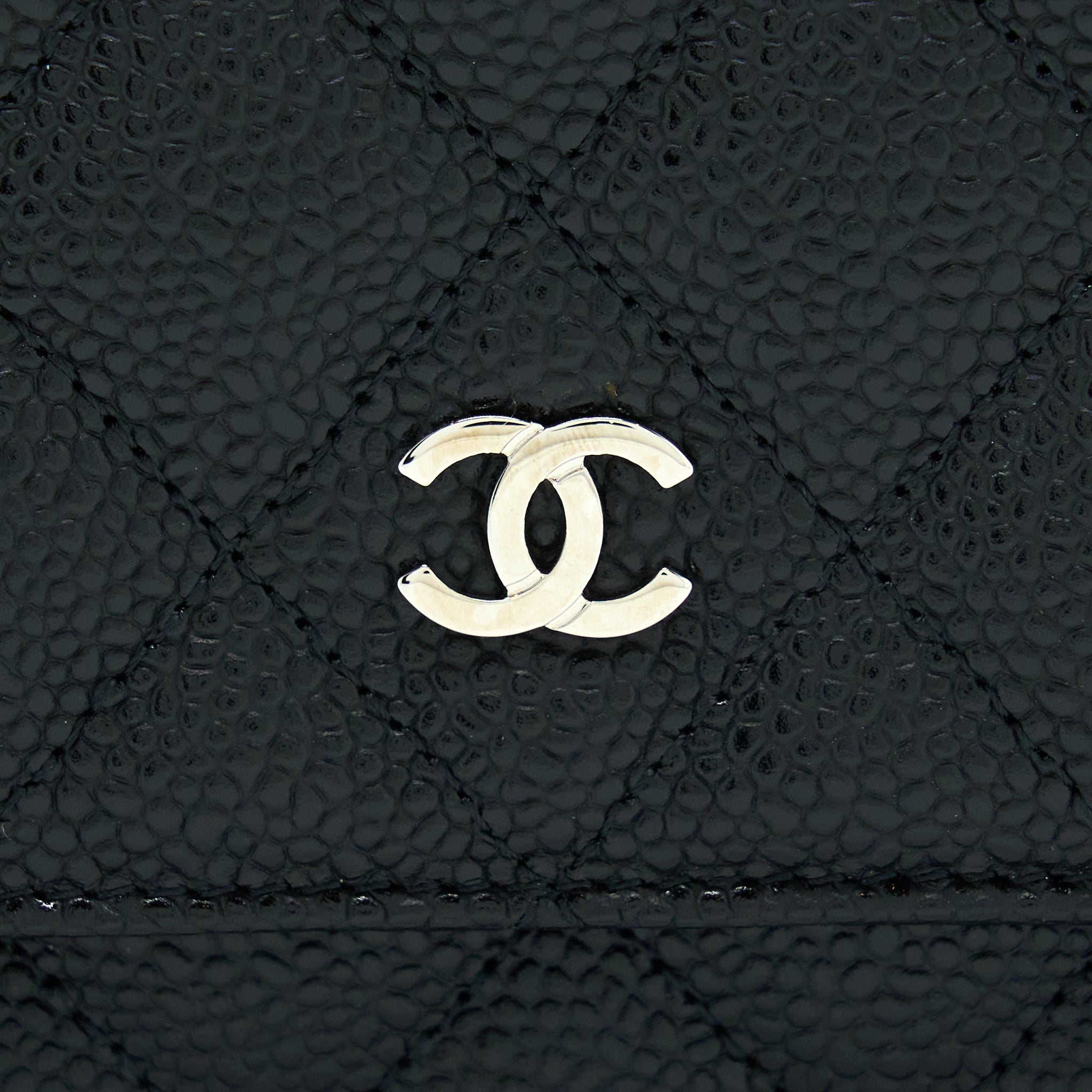 CHANEL CLASSIC WALLET ON CHAIN CAVIAR BLACK SHW