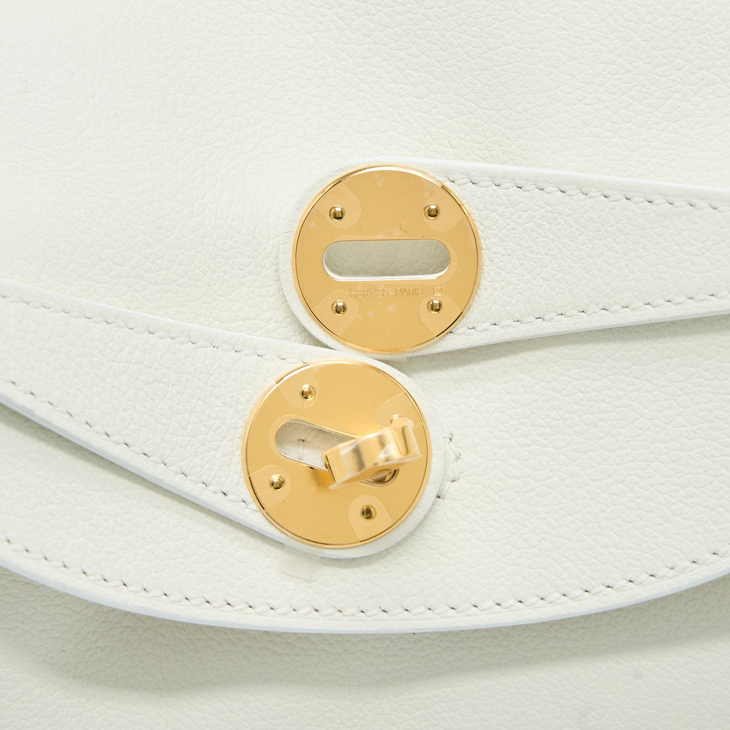 HERMES LINDY 26 EVERCOLOR BLANC GHW