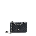 CHANEL SMALL CLASSIC DOUBLE FLAP BAG LAMBSKIN BLACK SHW