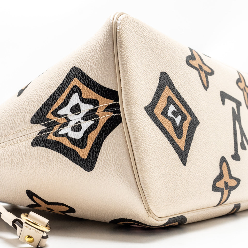LOUIS VUITTON NEVERFULL MM WILD AT HEART EMPREINTE CREAM GHW