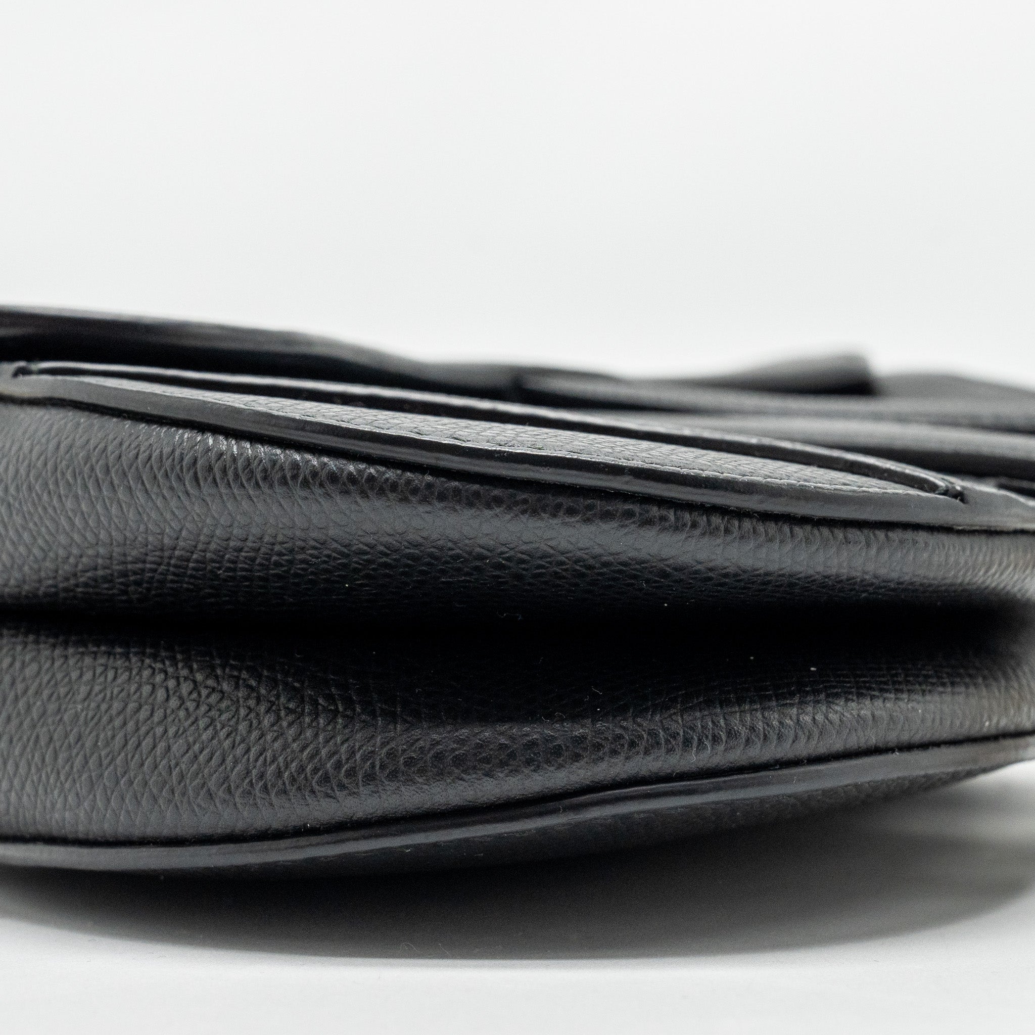 DIOR MINI SADDLE BAG CALFSKIN BLACK GHW