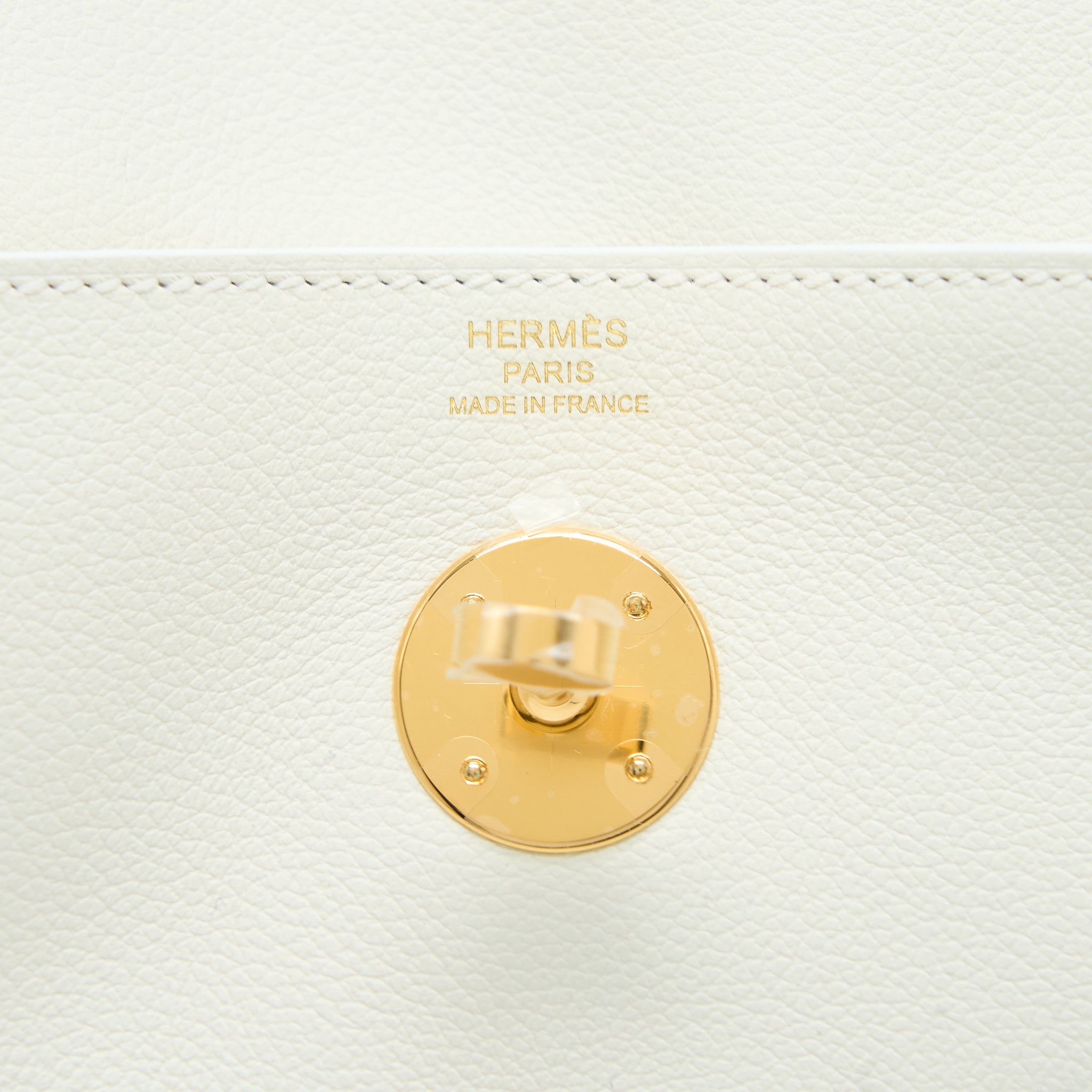 HERMES LINDY 26 EVERCOLOR BLANC GHW