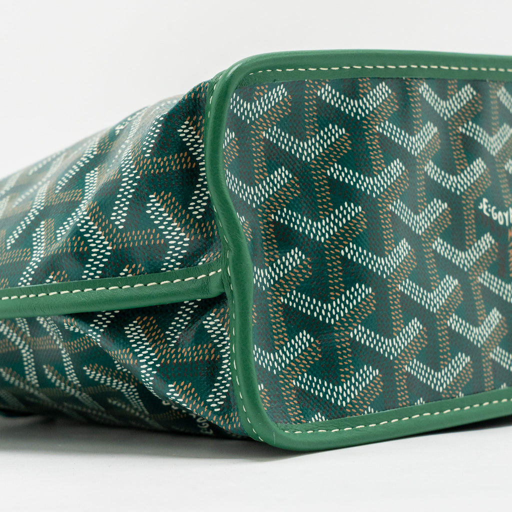 GOYARD MINI ANJOU TOTE BAG GOYARDLINE CANVAS GREEN SHW