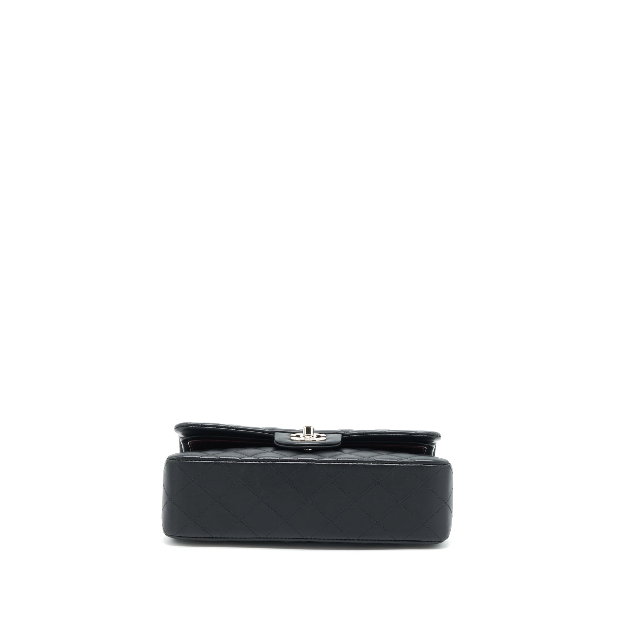 CHANEL SMALL CLASSIC DOUBLE FLAP BAG LAMBSKIN BLACK SHW