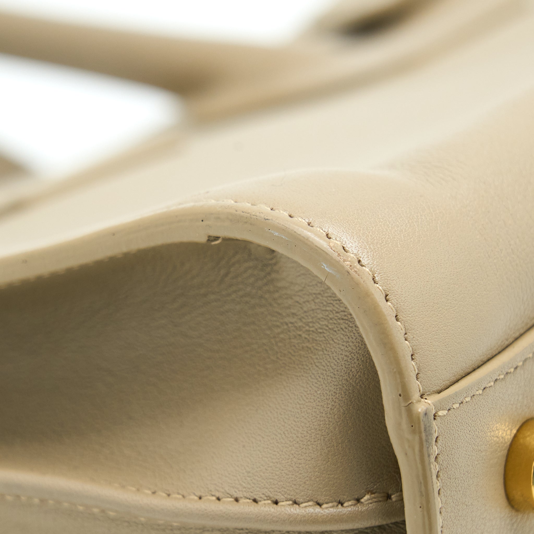 SAINT LAURENT/YSL SAC DE JOUR TOTE BAG BEIGE GHW