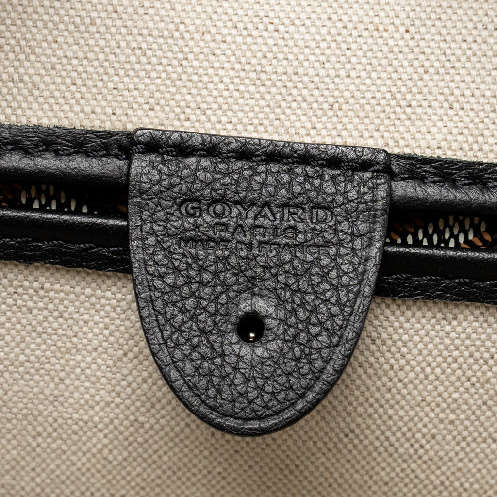GOYARD ARTOIS BAG PM GOYARDINE CANVAS/CHEVROCHES CALFSKIN BLACK SHW