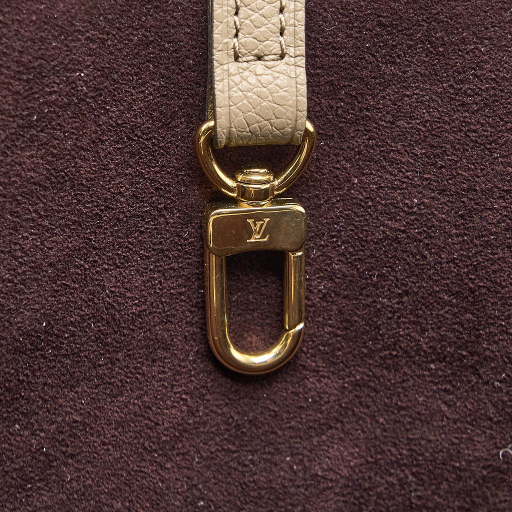 LOUIS VUITTON NEVERFULL MM MONOGRAM EMPREINTE TOURTERELLE GHW (NEW VERSION)