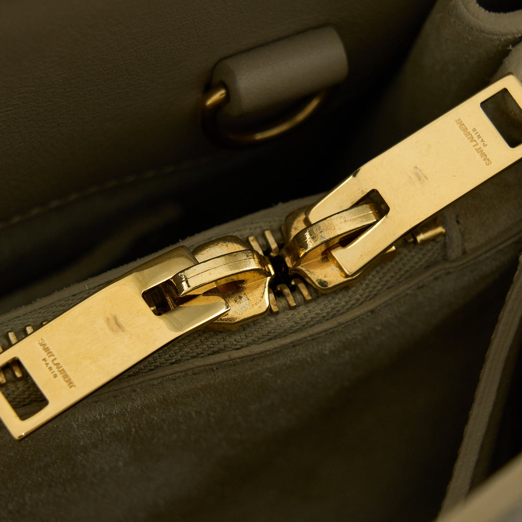 SAINT LAURENT/YSL SAC DE JOUR TOTE BAG BEIGE GHW