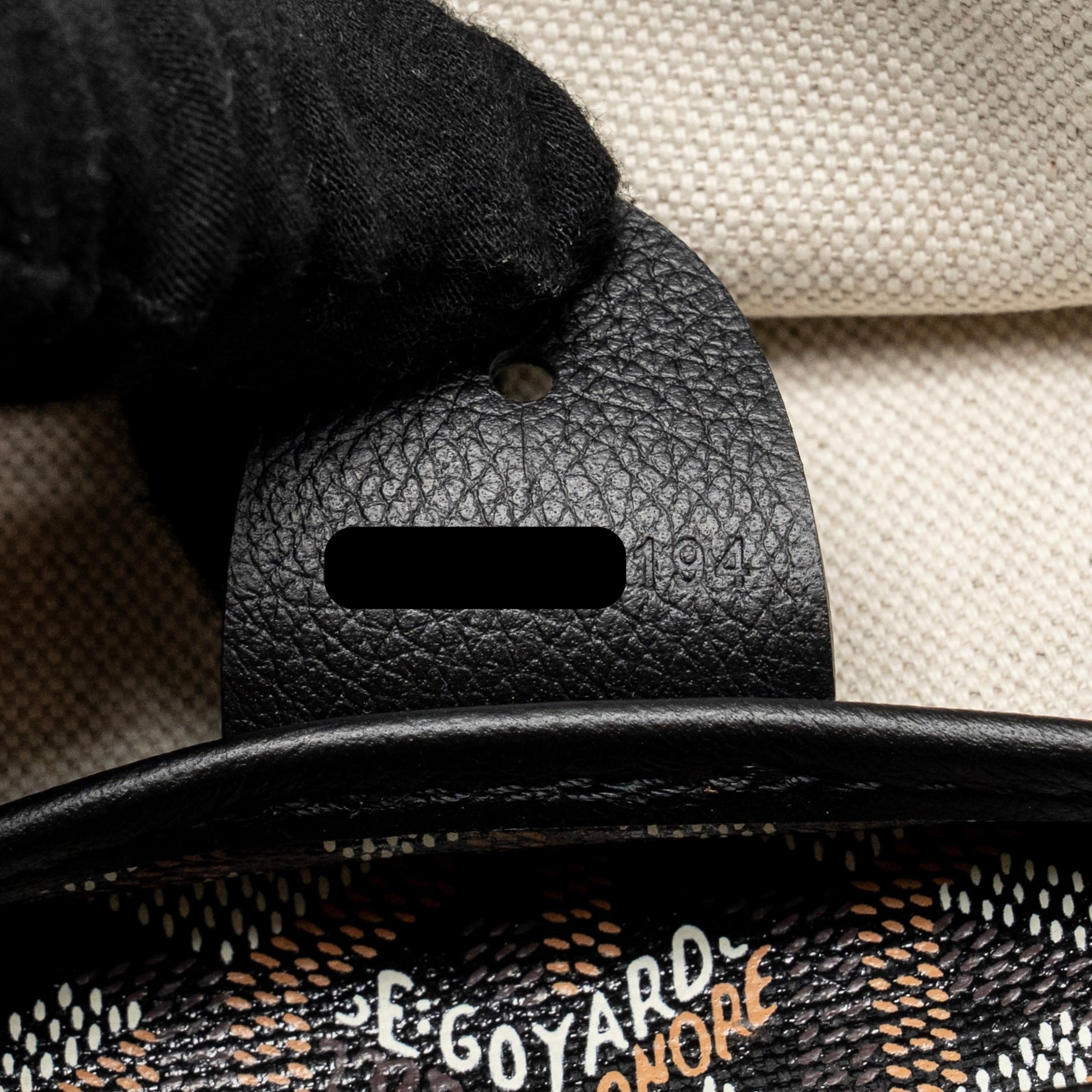GOYARD ARTOIS BAG PM GOYARDINE CANVAS/CHEVROCHES CALFSKIN BLACK SHW
