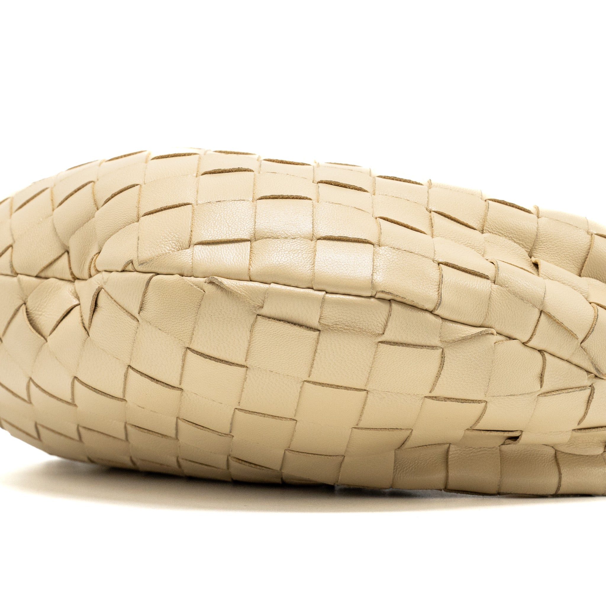 BOTTEGA VENETA MINI JODIE LAMBSKIN BEIGE GHW