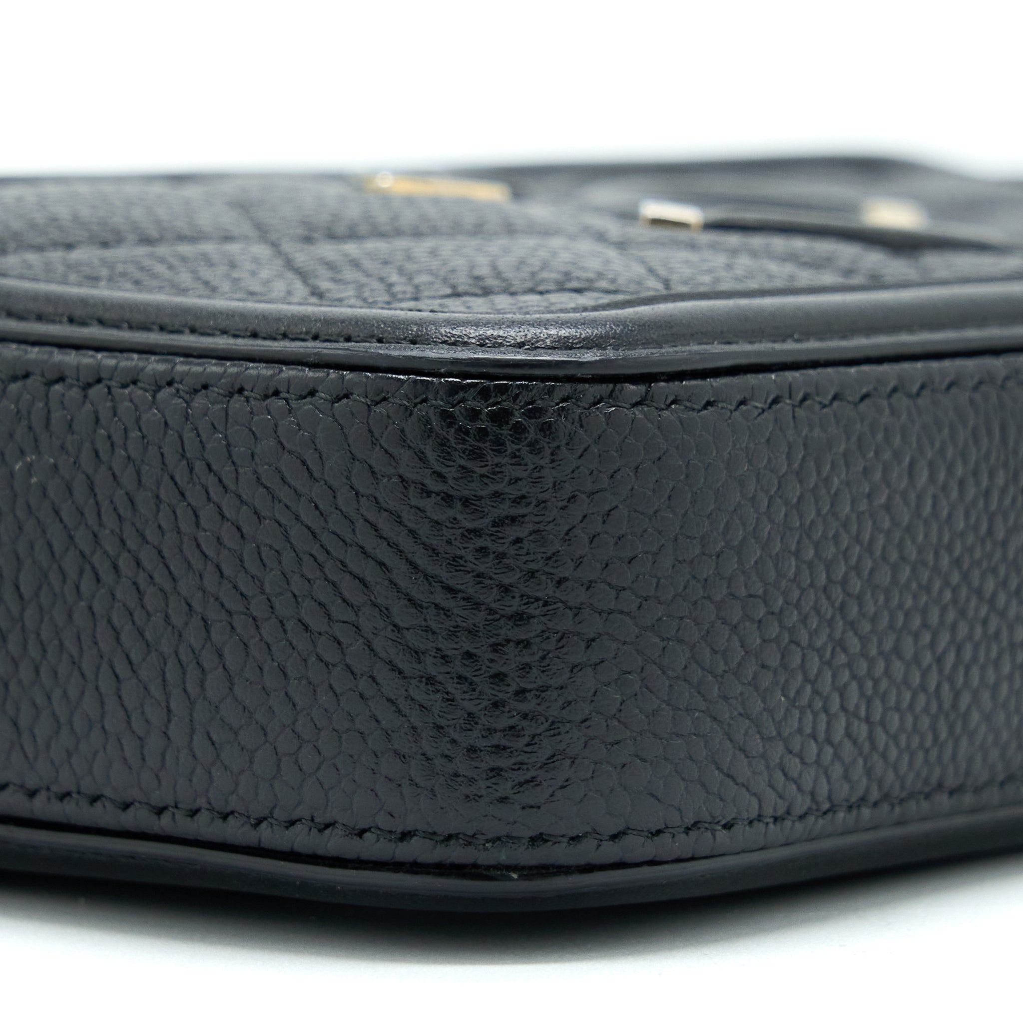 CHANEL FILIGREE LONG WALLET ON CHAIN CAVIAR BLACK GHW