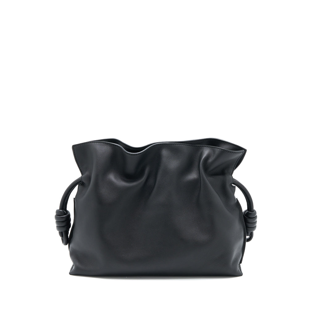 LOEWE FLAMENCO MEDIUM CLUTCH BAG BLACK NAPPA CALFSKIN GHW
