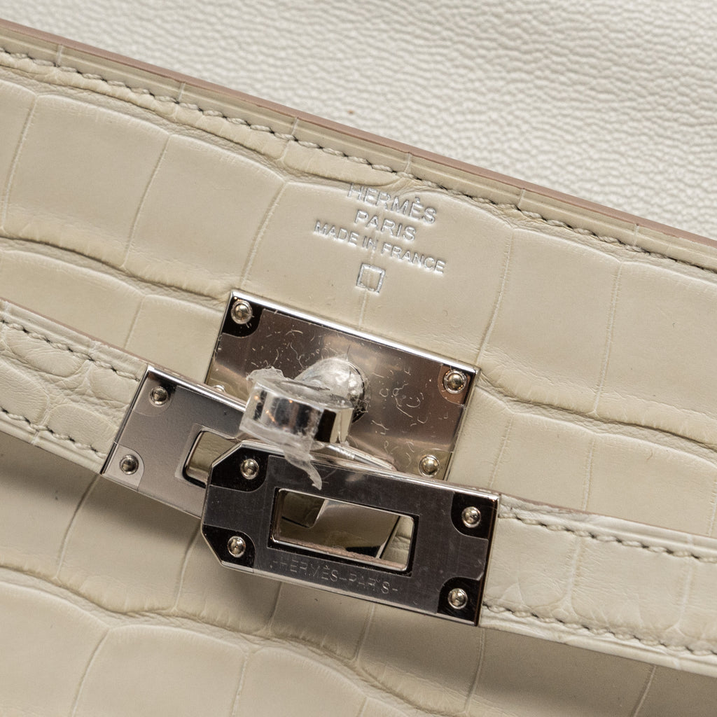 HERMES CLASSIC KELLY TO GO ALLIGATOR MISSISSIPPIENSIS 8L BETON SHW