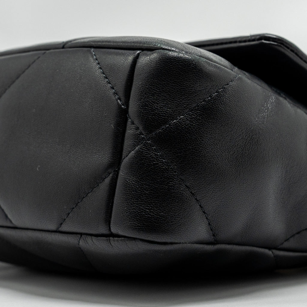 CHANEL SMALL 19 BAG LAMBSKIN BLACK MULTICOLOR HARDWARE