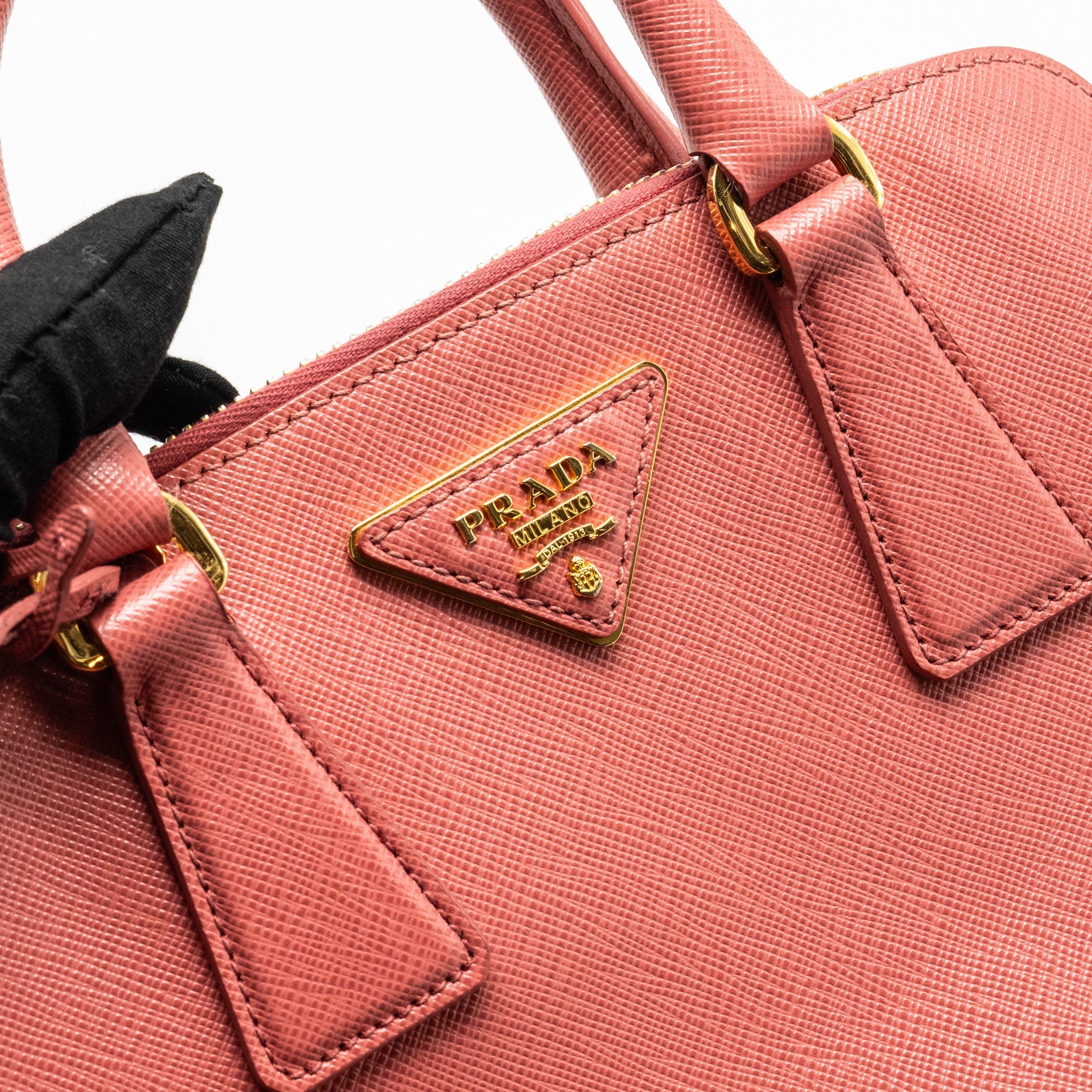 PRADA SAFFIANO PROMENADE BAG PINK GHW