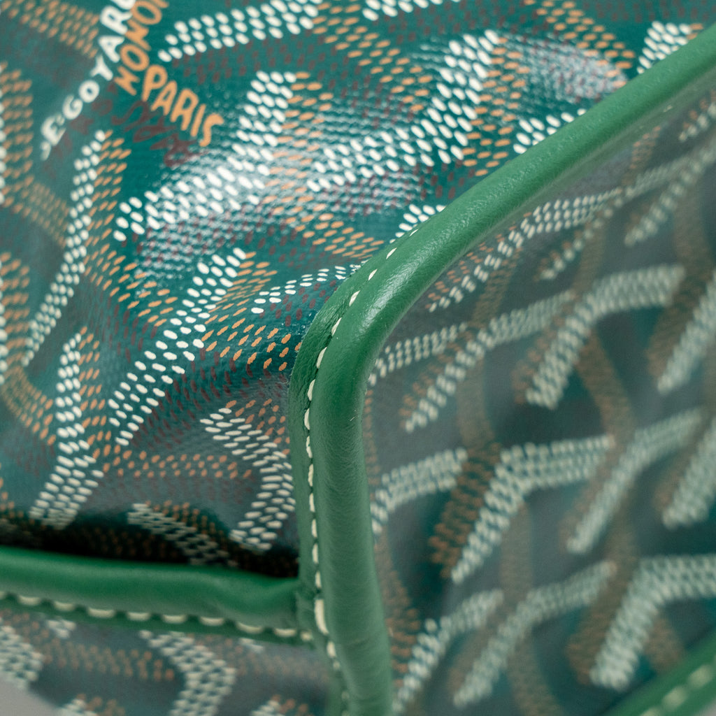 GOYARD MINI ANJOU TOTE BAG GOYARDLINE CANVAS GREEN SHW