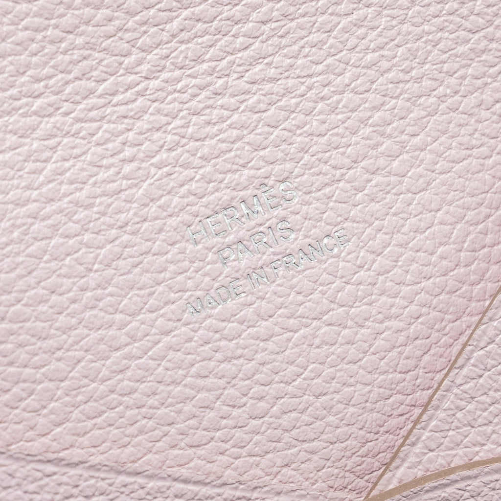 HERMES CALVI CARD HOLDER EVERCOLOR MAUVE PALE SHW