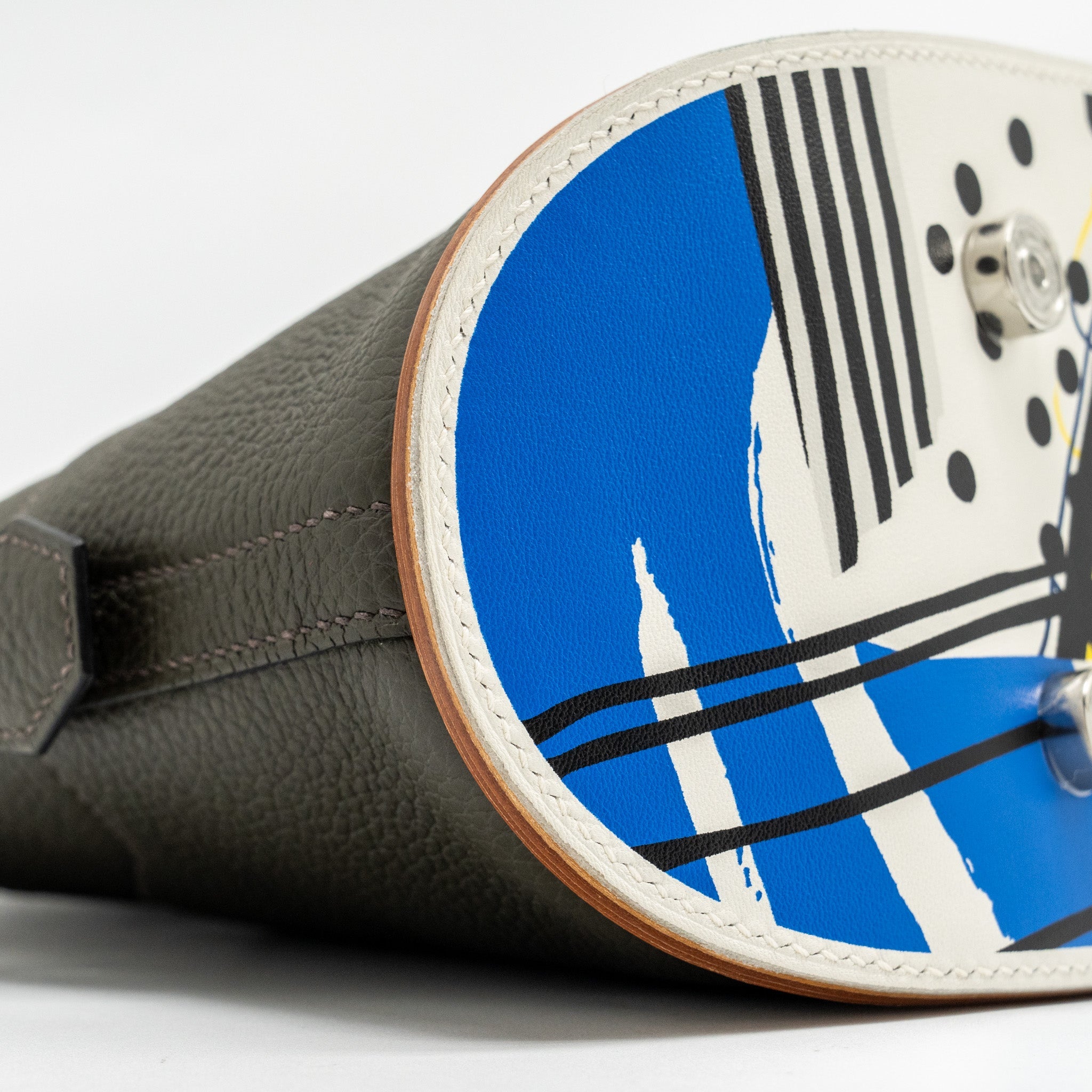 HERMES BOLIDE SKATEBOARD 31 TOGO VERT DE GRIS/NATURAL SABLE/MULTICOLOUR SHW