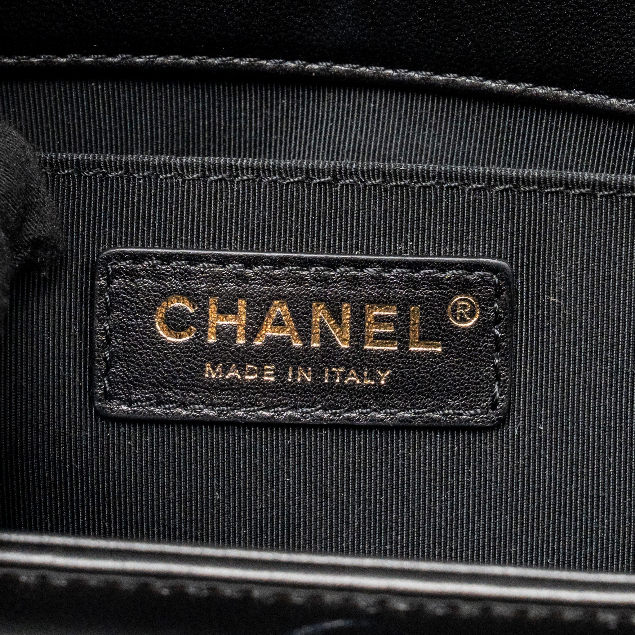 CHANEL MEDIUM BOY BAG LAMBSKIN BLACK GHW