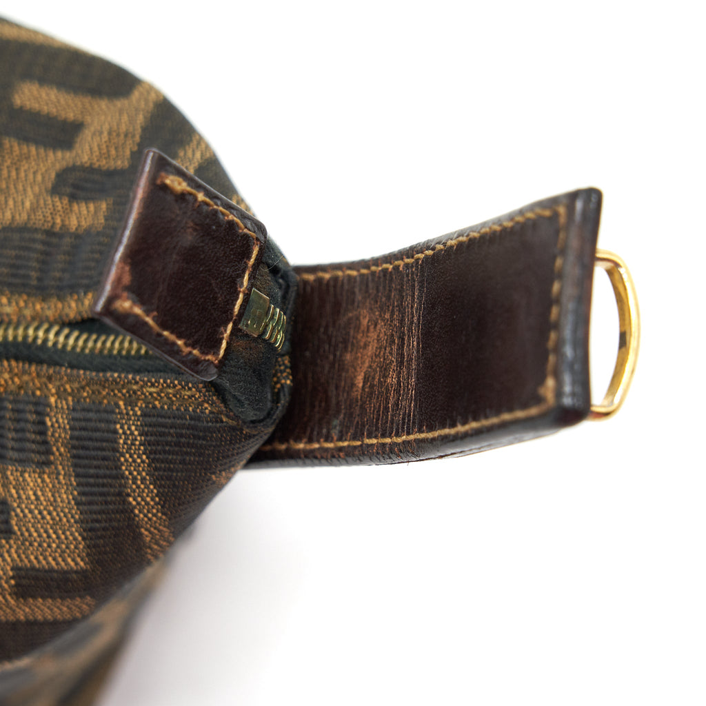 FENDI VINTAGE FF ZUCCA CANVAS MINI COSMETIC BAG