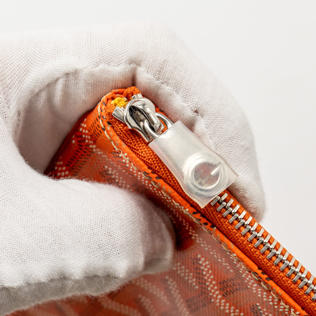 GOYARD SENAT MM POUCH GOYARDINE CANVAS ORANGE SHW