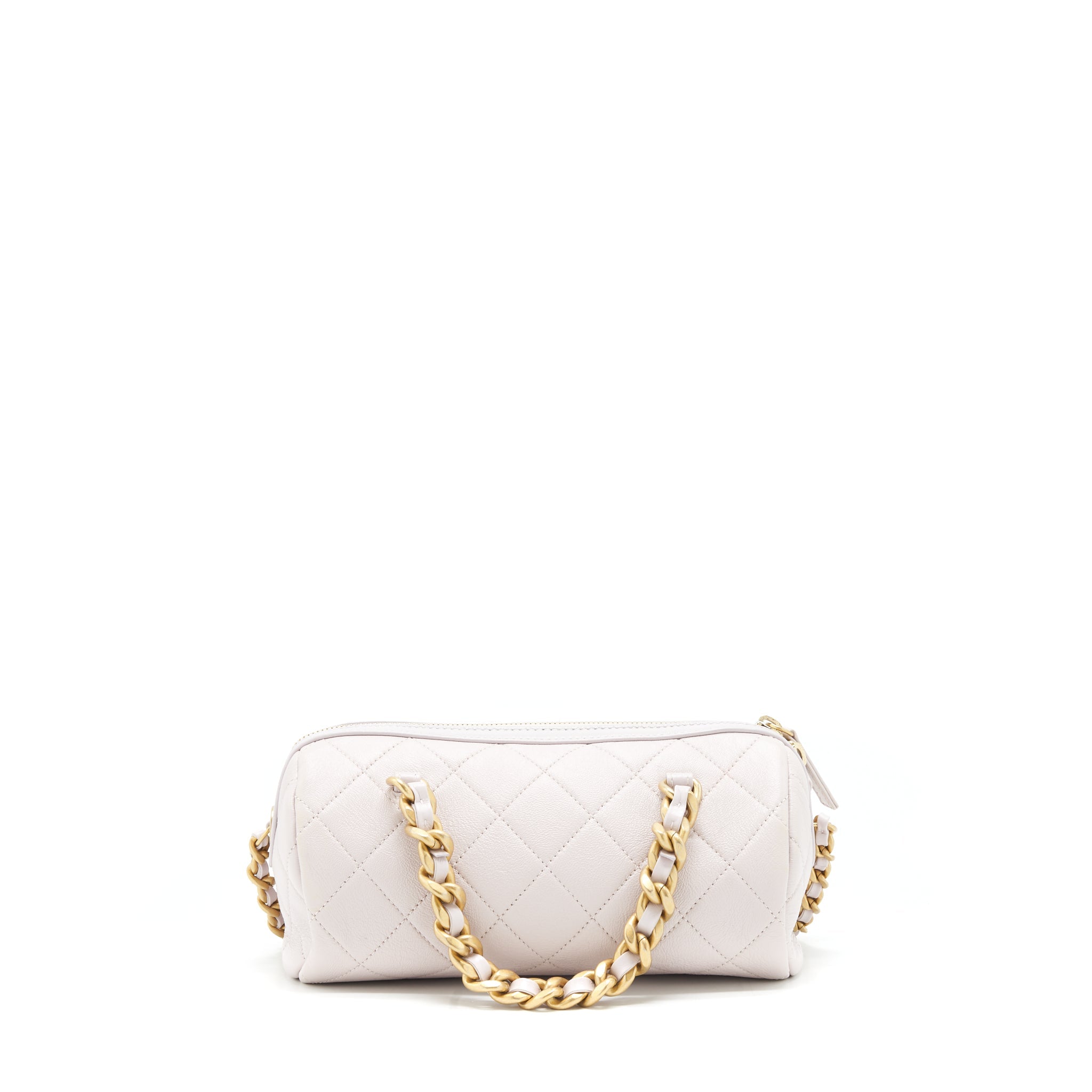 CHANEL MINI BOWLING BAG WITH CHAIN LIGHT PURPLE GHW